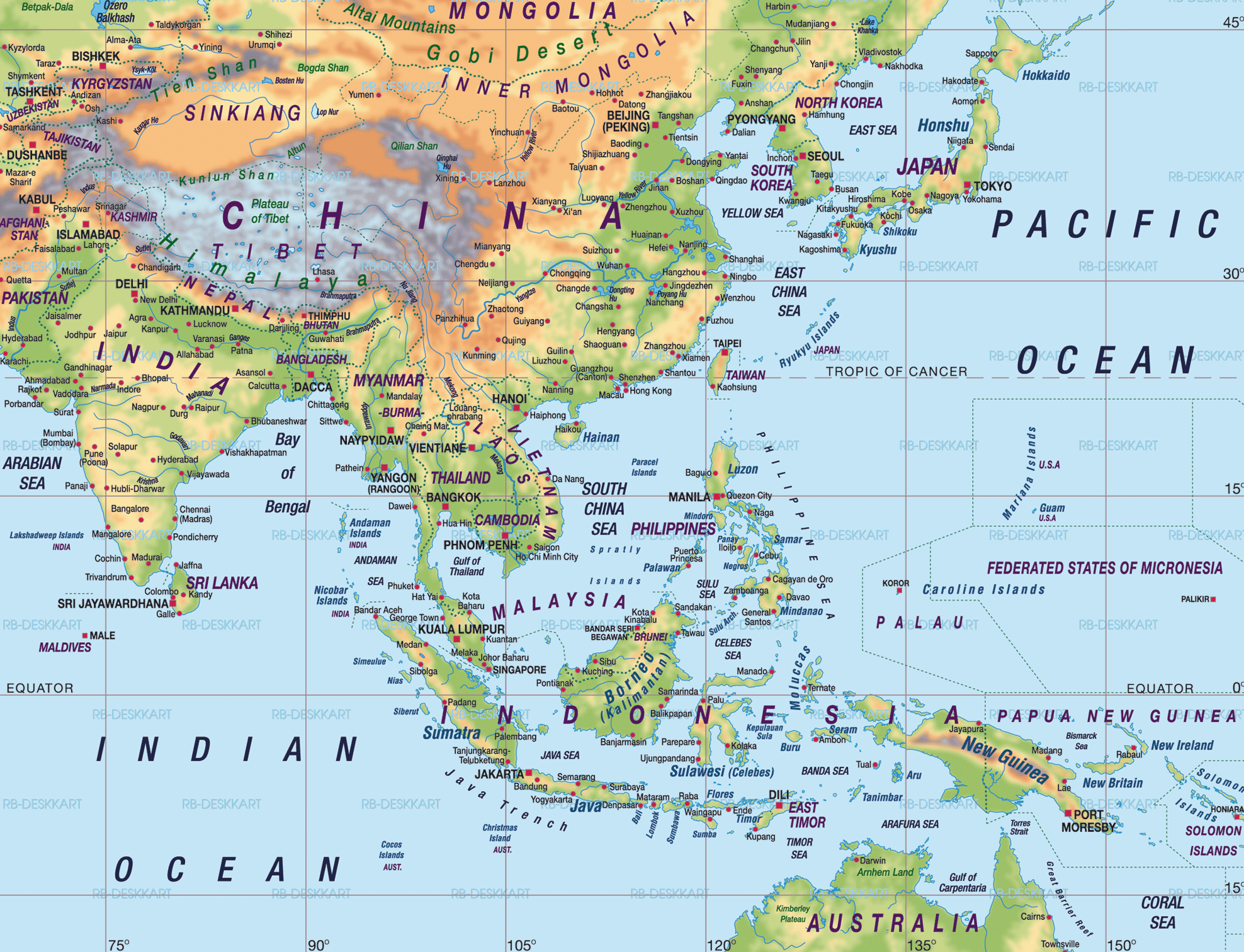 Far East Asia Map