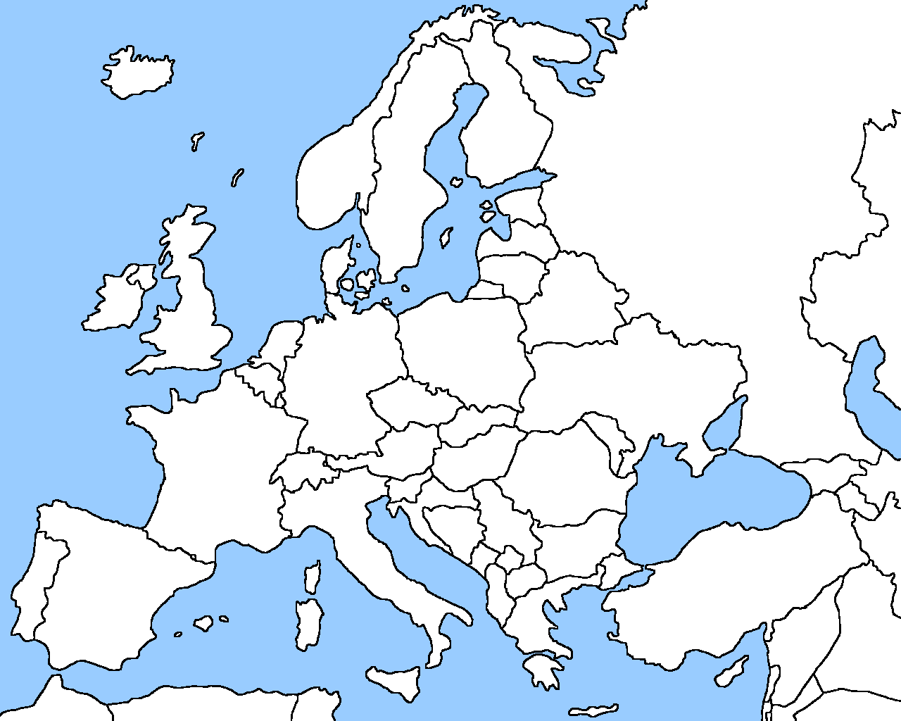 Europe Blank Map