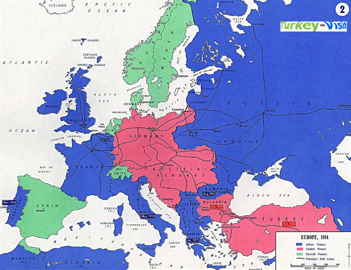 Europe World War1 Map 1914