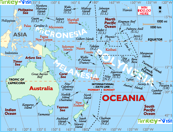 Oceania Map