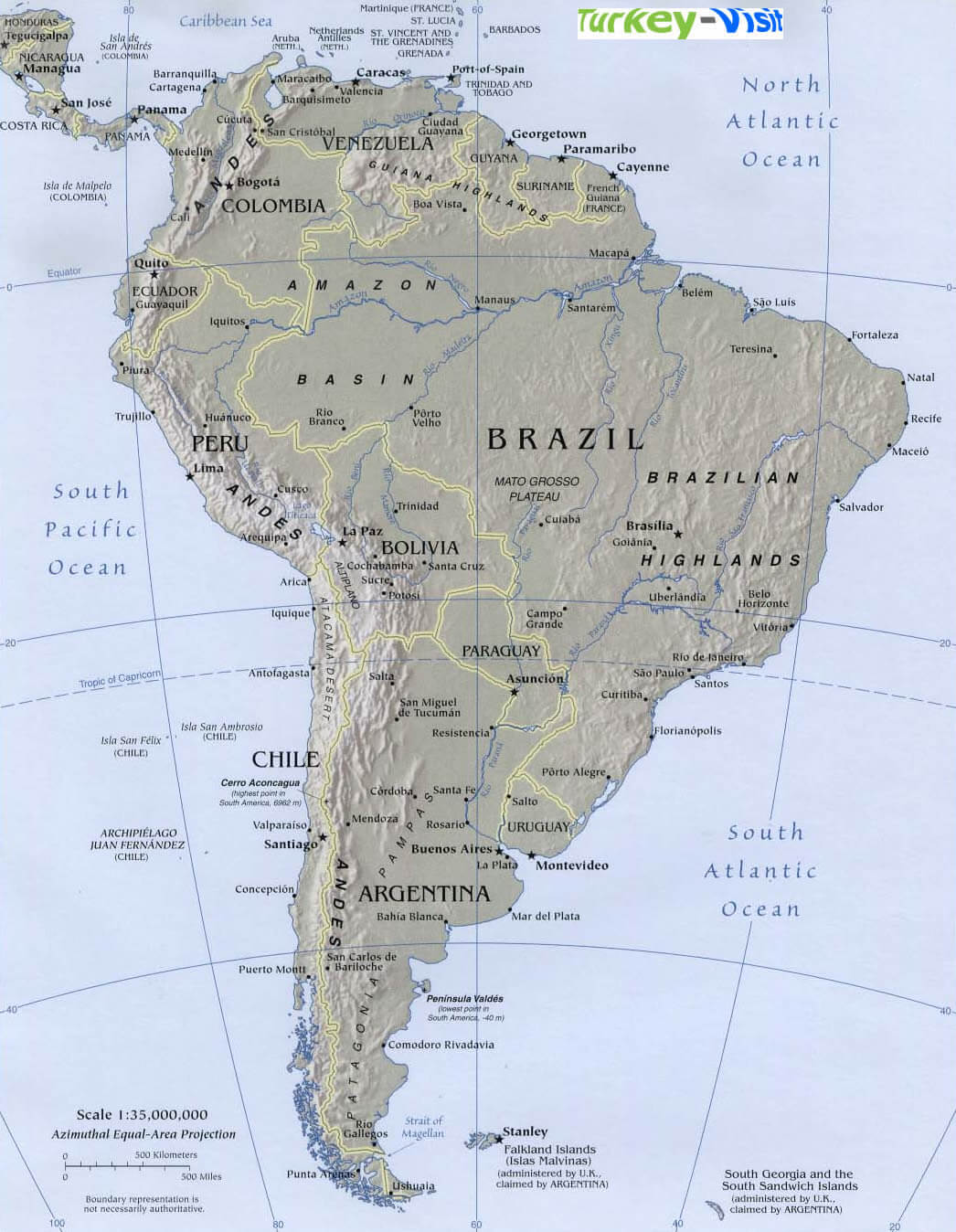 South America Map