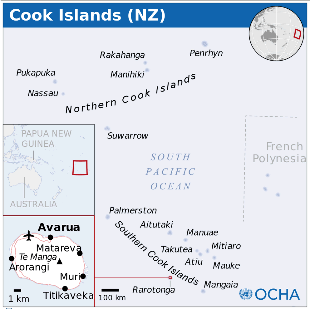 cook islands location map