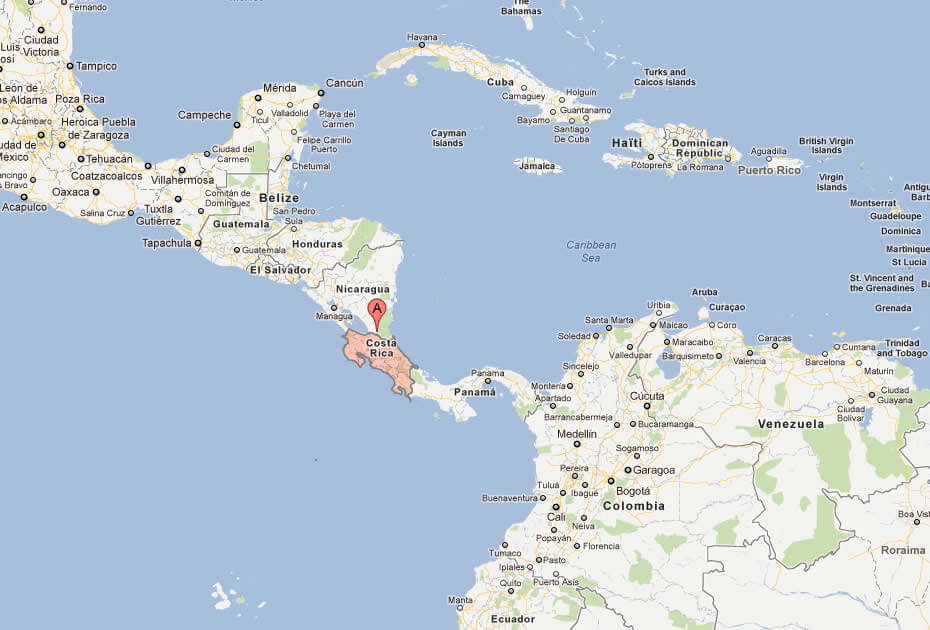 Costa Rica Map And Costa Rica Satellite Images