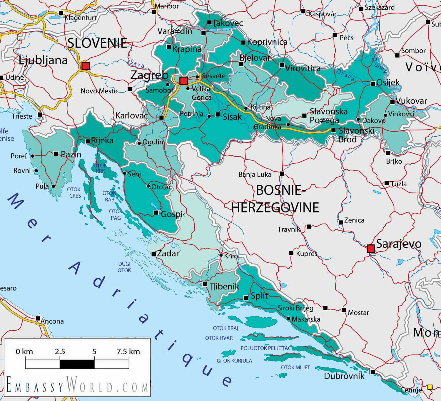 croatia road map