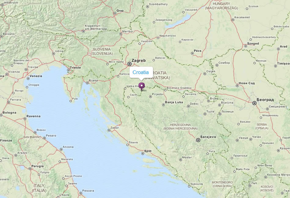map croatia