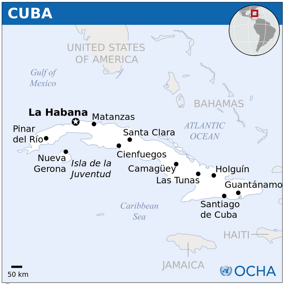 cuba location map
