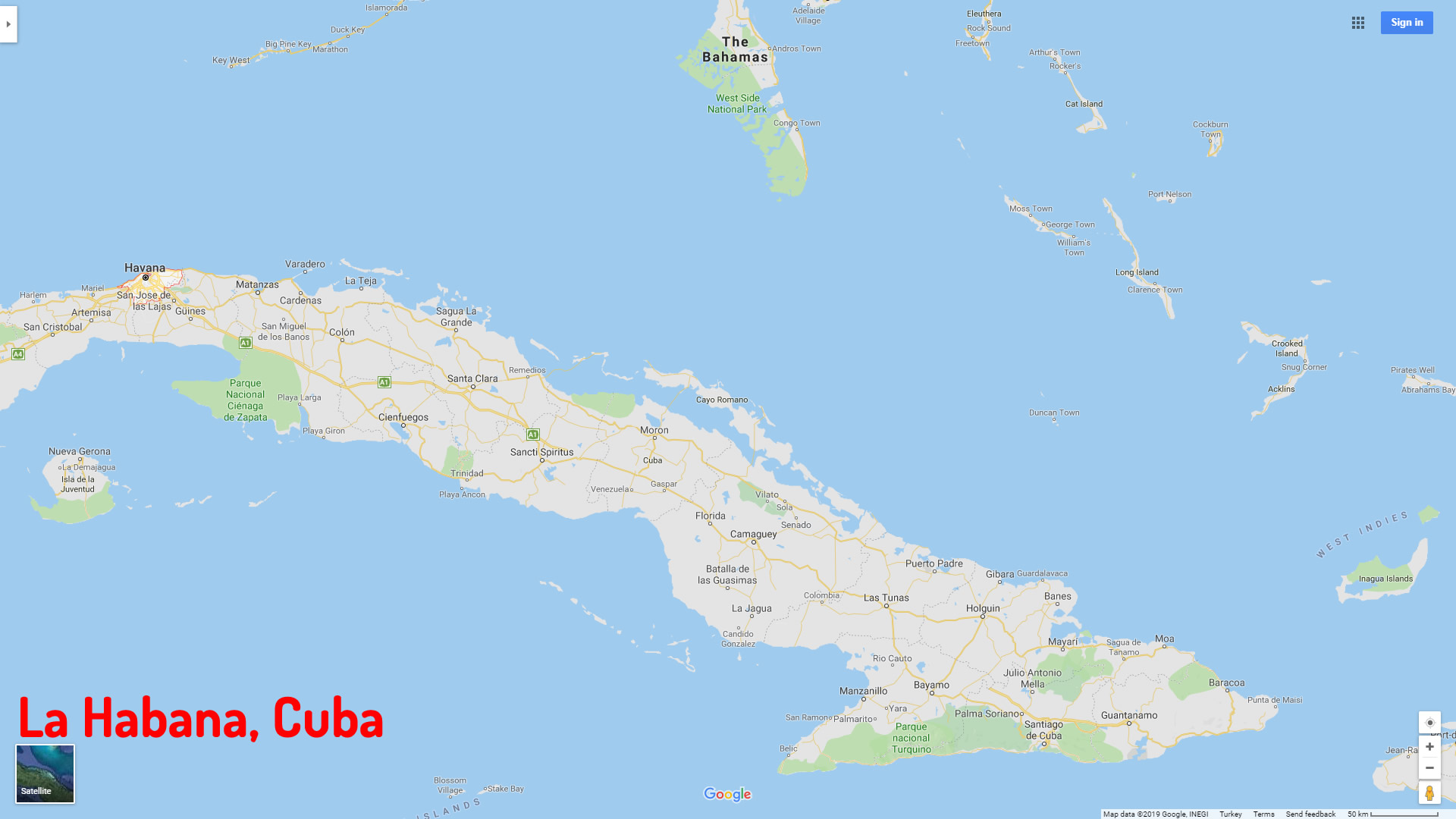 La Habana map Cuba