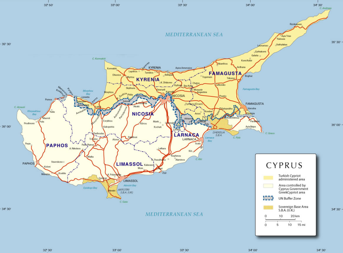 cyprus country map