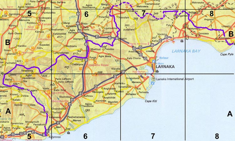 larnaca road map