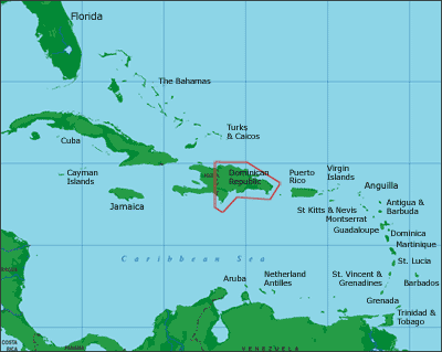 map dominican republic