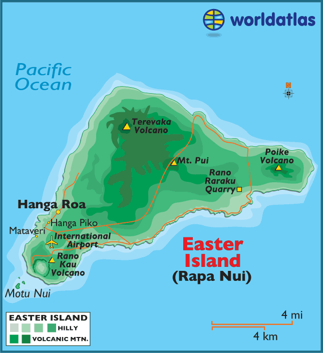 easter island map