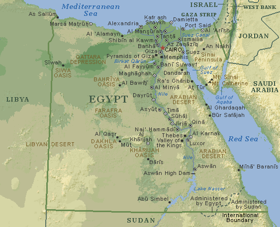 maps of egypt