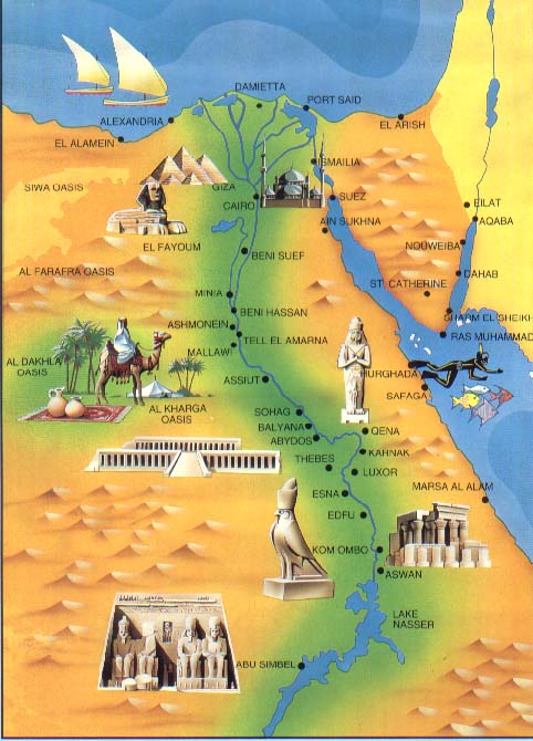 maps of egypt