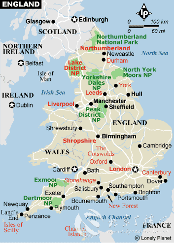 england regions map