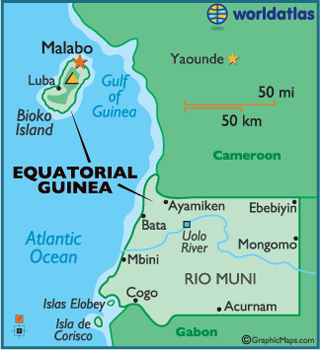 MAP OF EQUATORIAL GUINEA