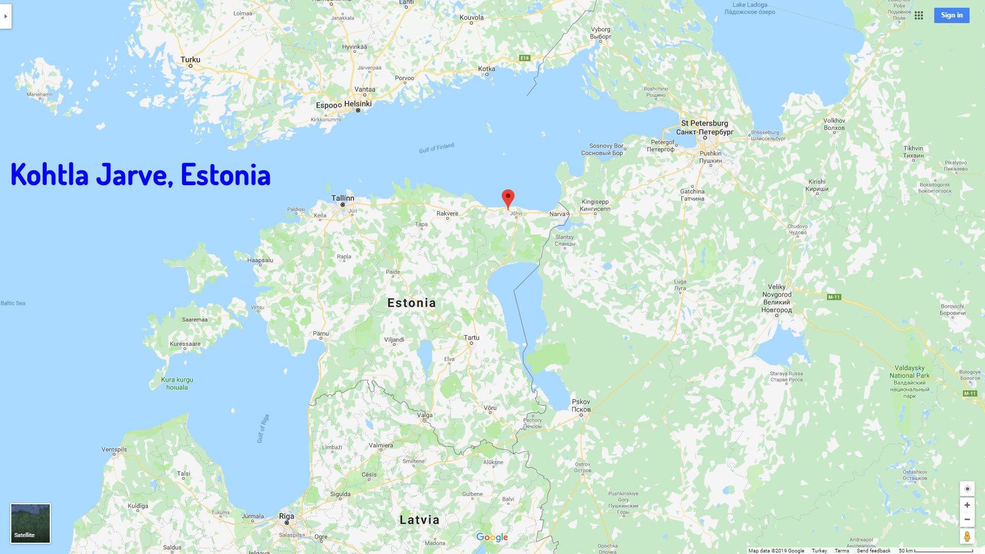 Kohtla Jarve map Estonia