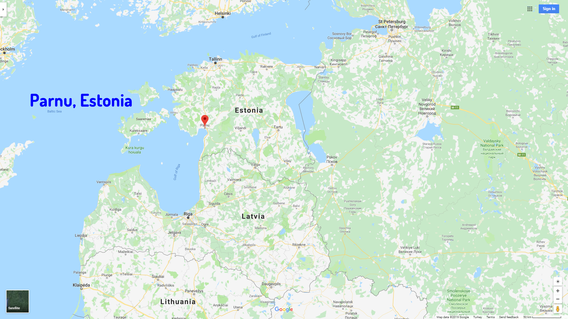 Parnu map Estonia
