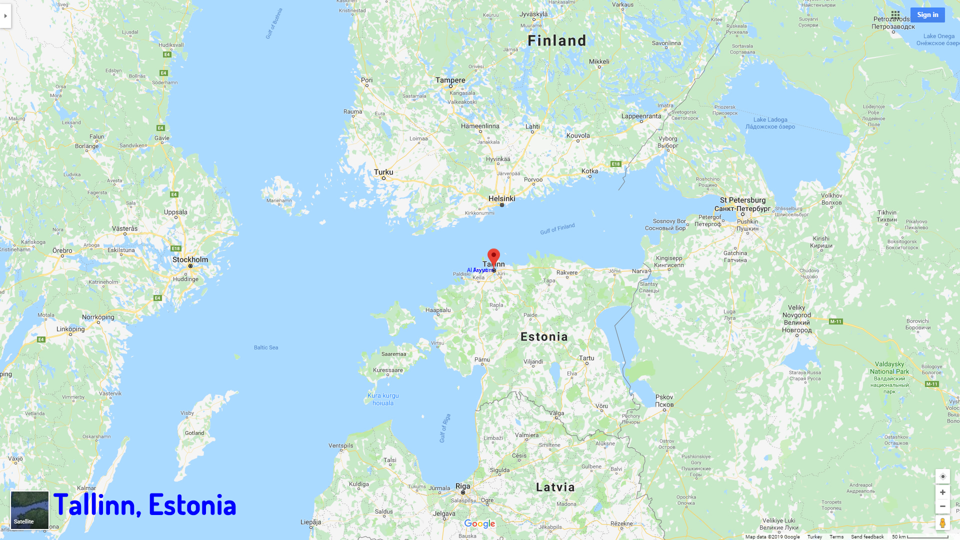 Tallinn map Estonia