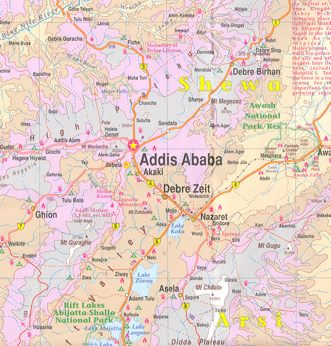 addis ababa city map