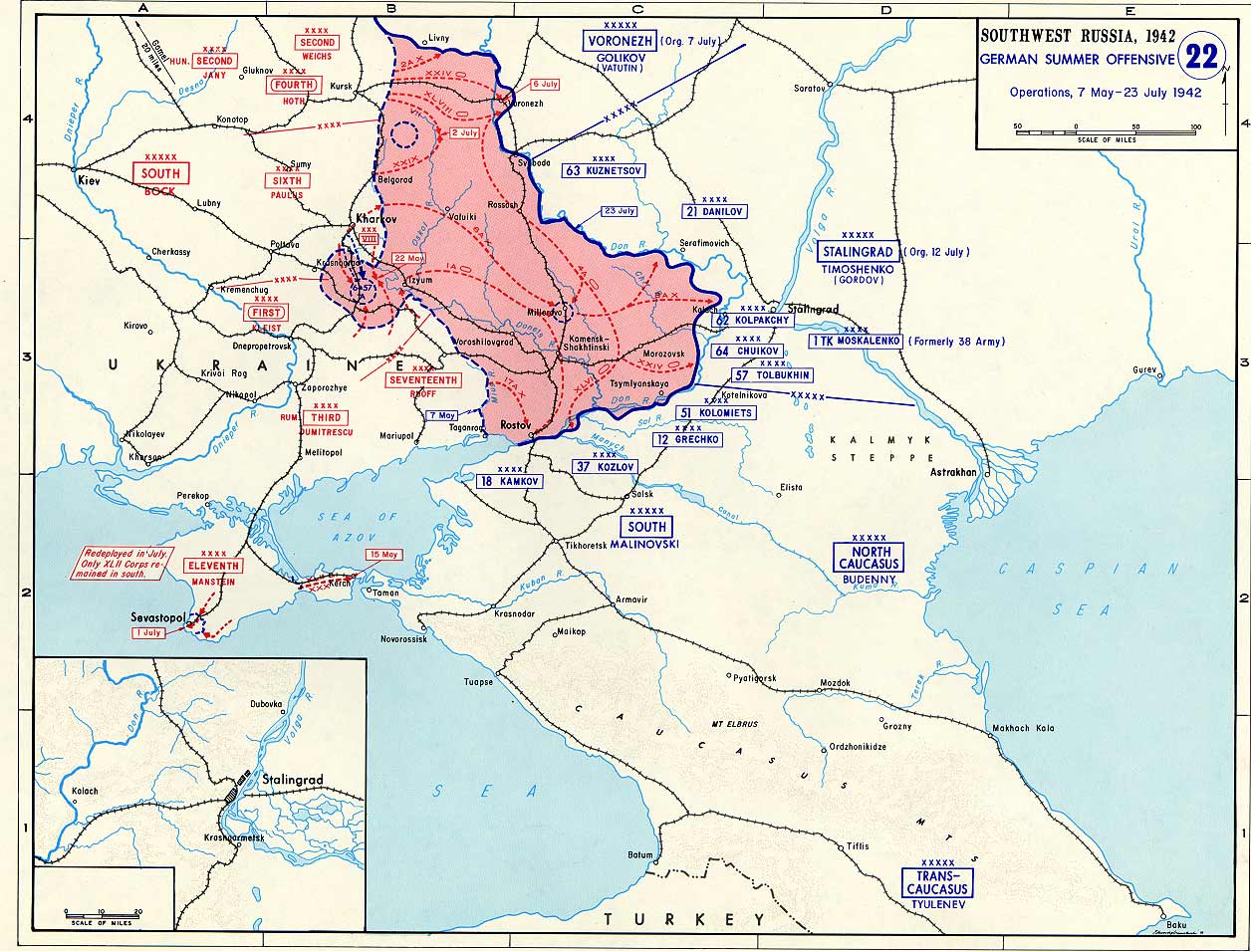 europe map world war2 stalingrad 1942