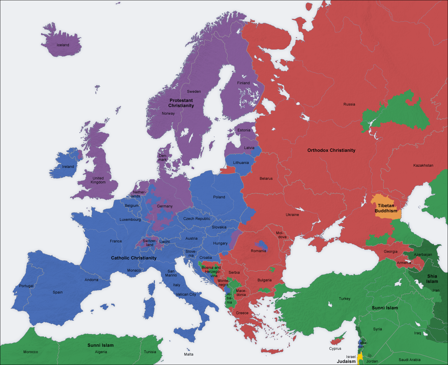 europe religion map