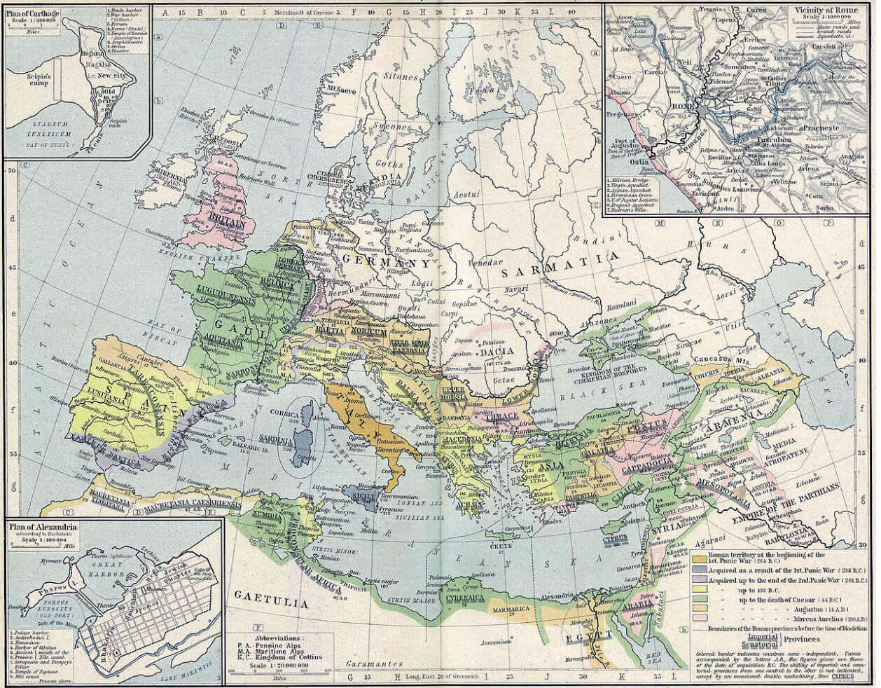 europe roman expansion 264 bc