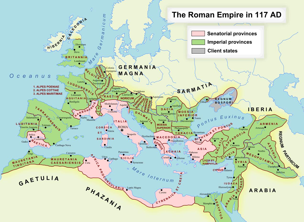 europe the roman empire map 117
