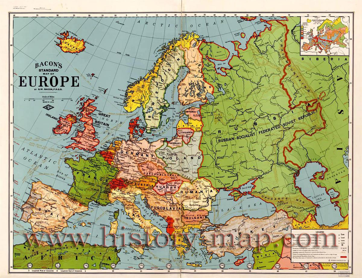standard europe map