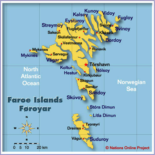 Faroe Islands Map And Faroe Islands Satellite Image