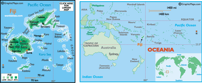 MAP OF FIJI