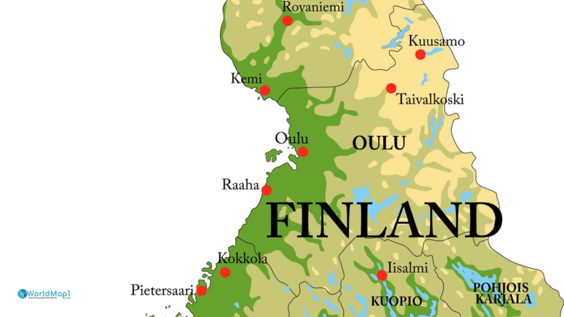World Map Finland world-map-finland