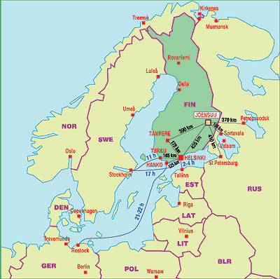 Joensuu finland map