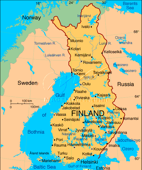 map of finland Joensuu