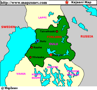 Kajaani province map