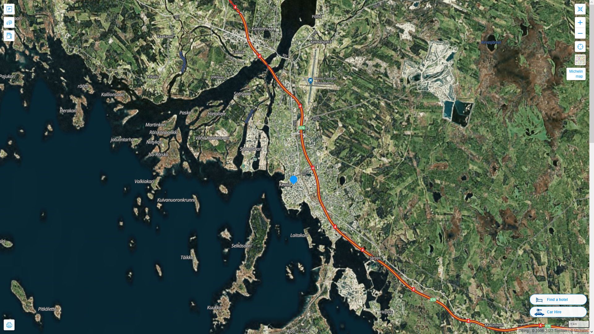 Kemi Map and Kemi Satellite Images