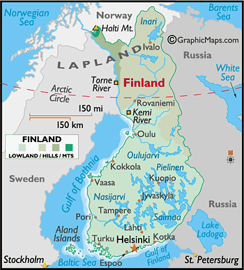 finland map Kuopio