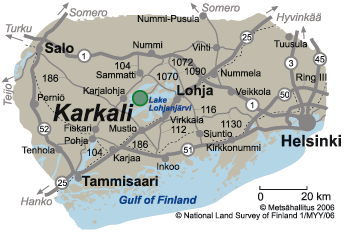 Lohja regional map