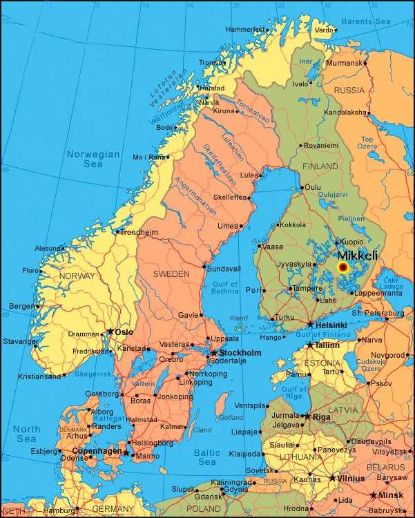 finland map Mikkeli