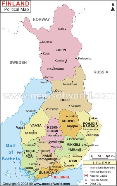 finland political map Seinajoki