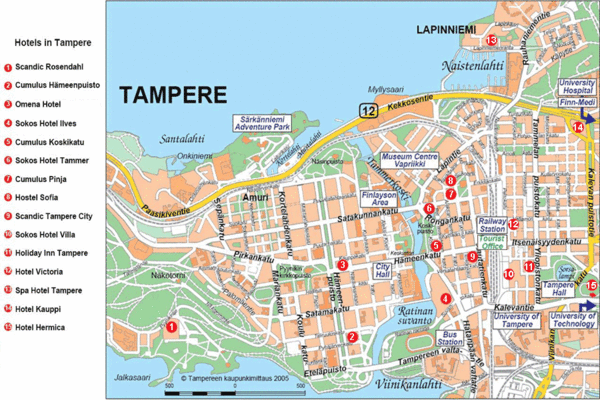 Tampere Map and Tampere Satellite Image