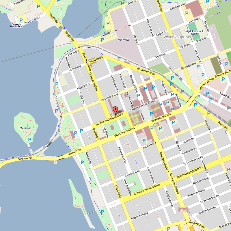 Vaasa downtown map