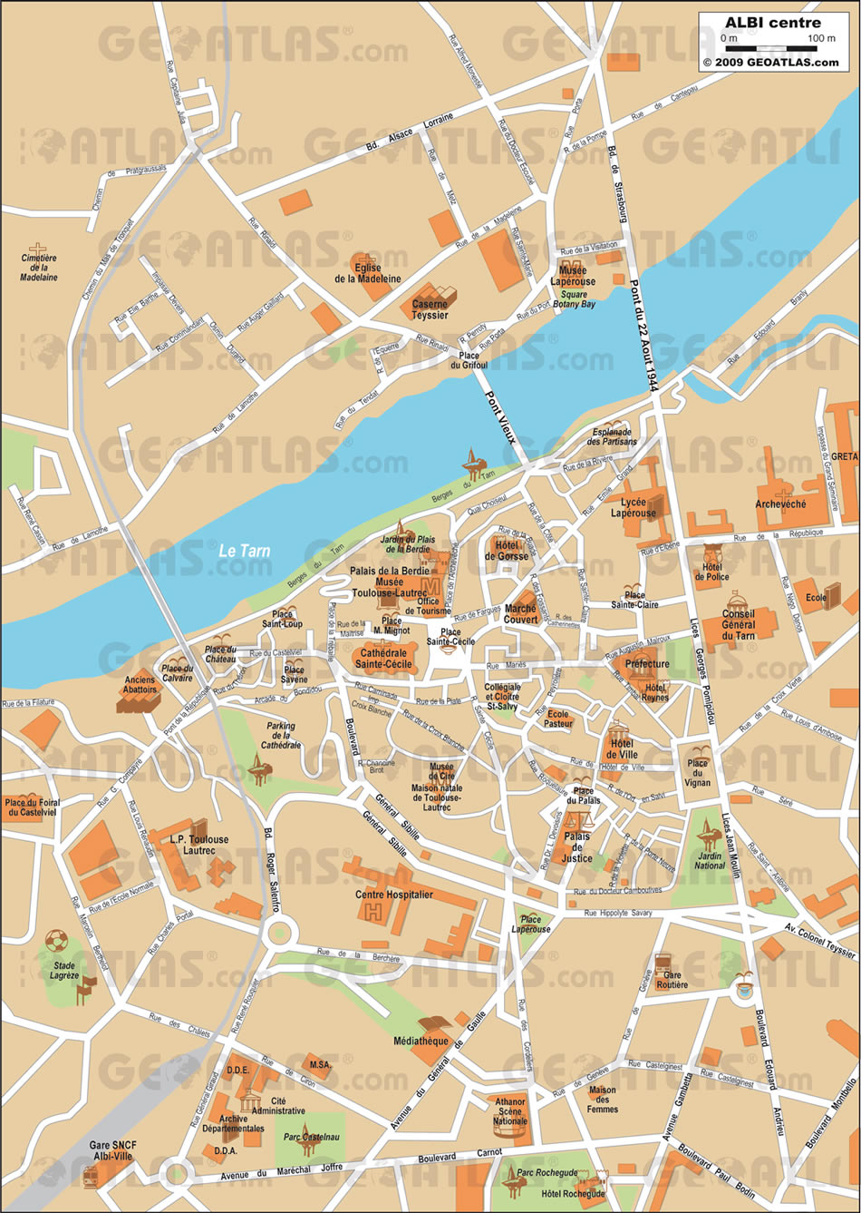 Albi touristic map