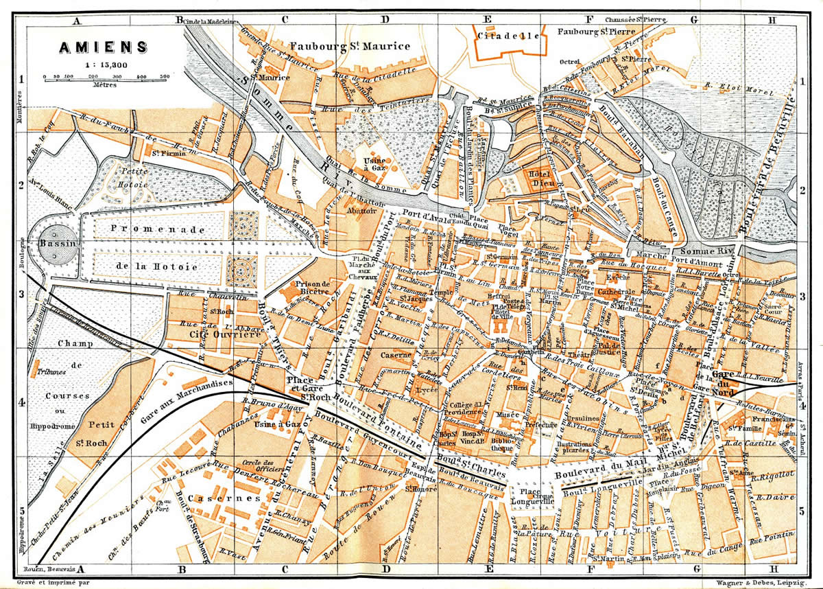 Map of Amiens 1899