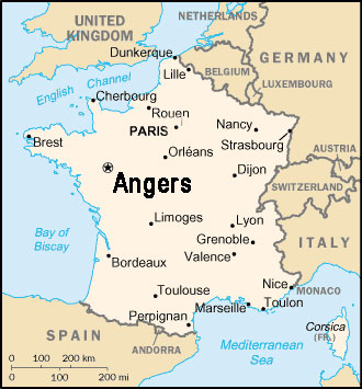 france Angers map