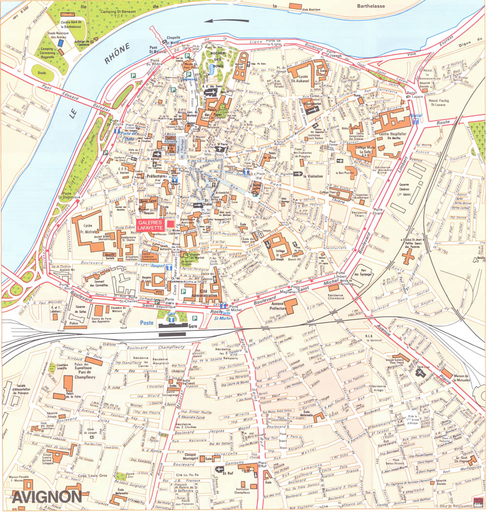 Avignon city Map