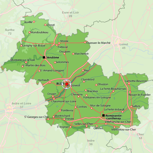 Blois province map