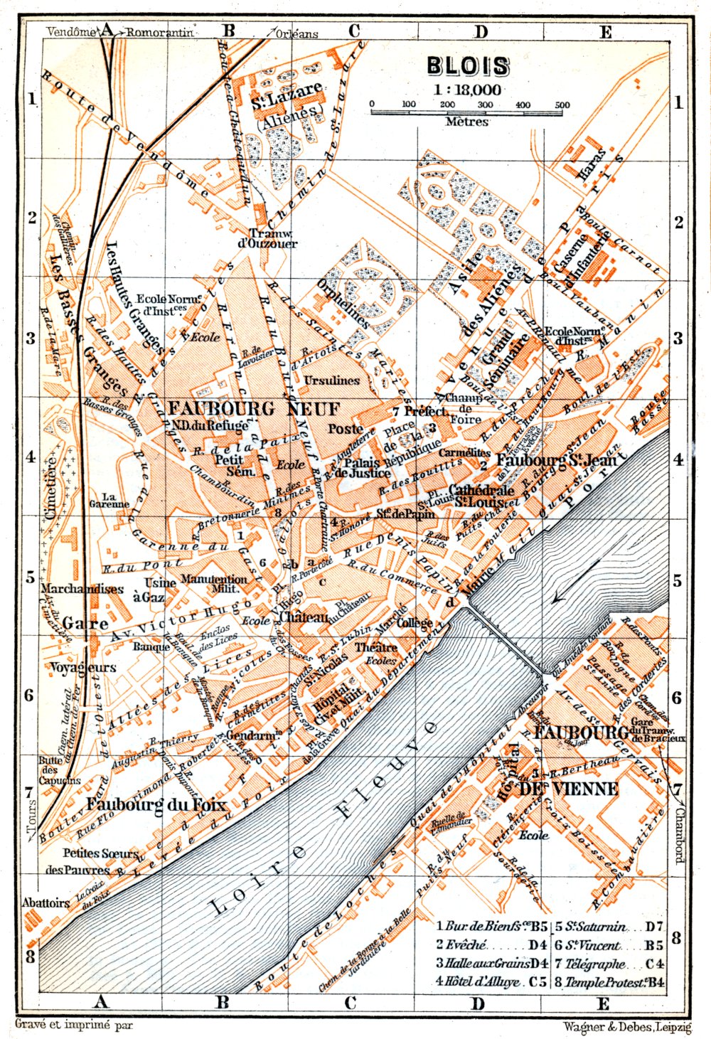 Map of Blois 1899