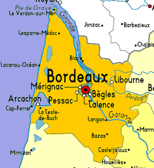 Bordeaux province map