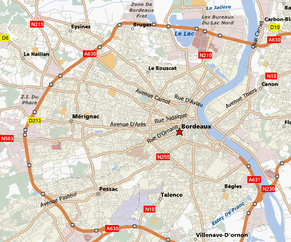 bordeaux city map