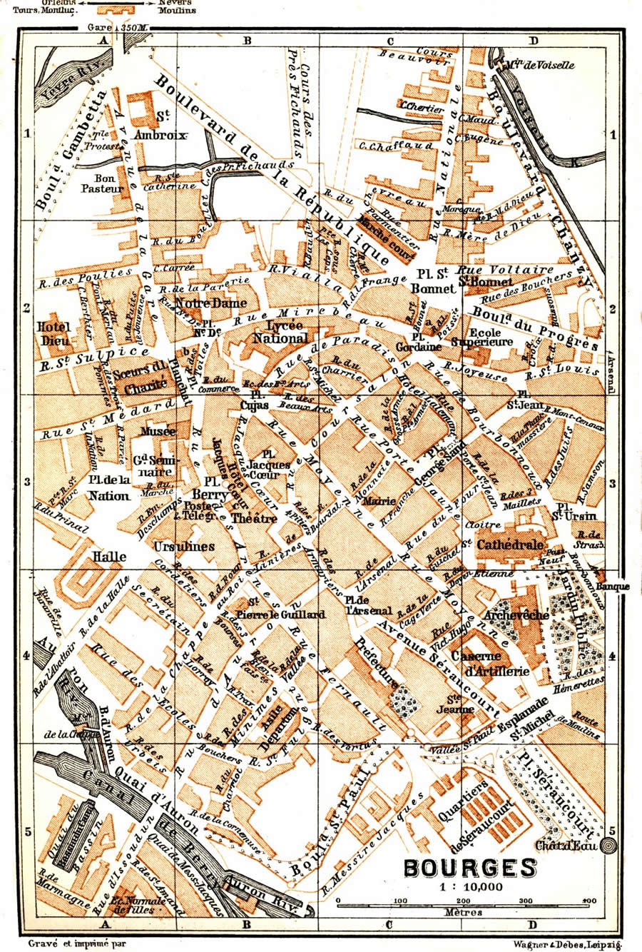 Bourges map 1899